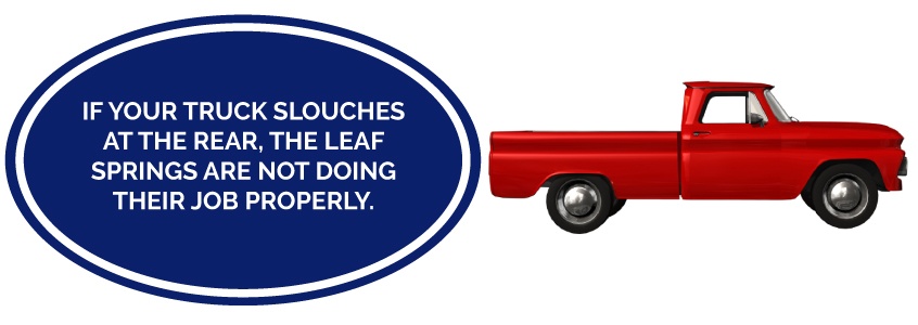truck slouching at rear